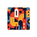 Abstract Pattern Design Square Magnet