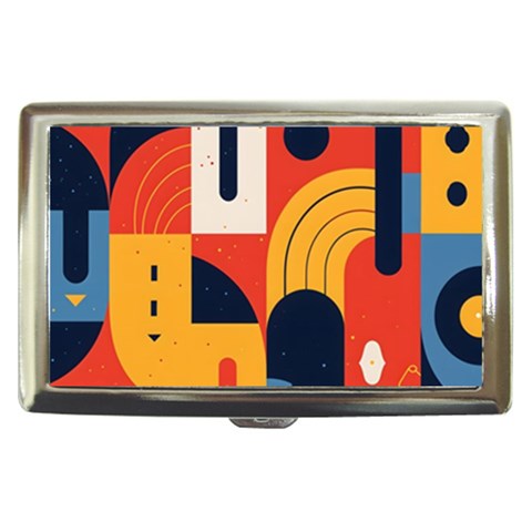 Abstract Pattern Design Cigarette Money Case from ArtsNow.com Front