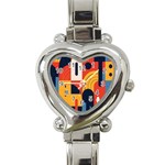 Abstract Pattern Design Heart Italian Charm Watch