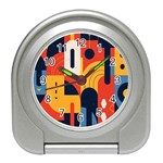 Abstract Pattern Design Travel Alarm Clock