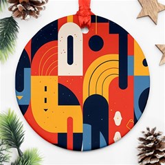 Abstract Pattern Design Round Ornament (Two Sides) from ArtsNow.com Back