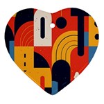 Abstract Pattern Design Heart Ornament (Two Sides)