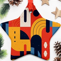 Abstract Pattern Design Star Ornament (Two Sides) from ArtsNow.com Front