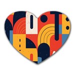 Abstract Pattern Design Heart Mousepad