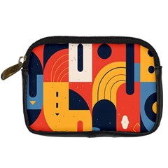 Abstract Pattern Design Digital Camera Leather Case from ArtsNow.com Front