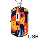 Abstract Pattern Design Dog Tag USB Flash (Two Sides)