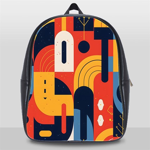 Abstract Pattern Design School Bag (XL) from ArtsNow.com Front