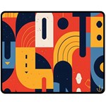 Abstract Pattern Design Two Sides Fleece Blanket (Medium)