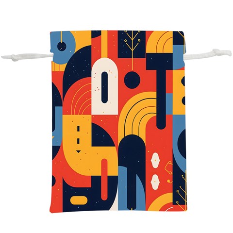 Abstract Pattern Design Lightweight Drawstring Pouch (XL) from ArtsNow.com Back