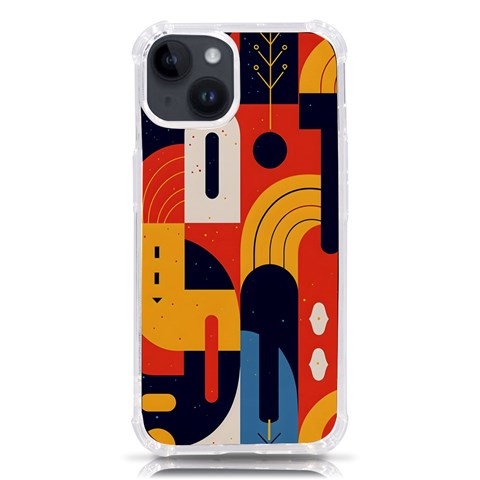 Abstract Pattern Design iPhone 14 TPU UV Print Case from ArtsNow.com Front