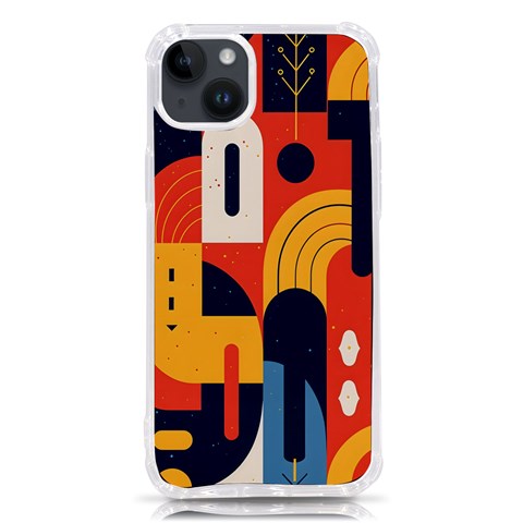 Abstract Pattern Design iPhone 14 Plus TPU UV Print Case from ArtsNow.com Front