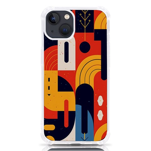 Abstract Pattern Design iPhone 13 TPU UV Print Case from ArtsNow.com Front