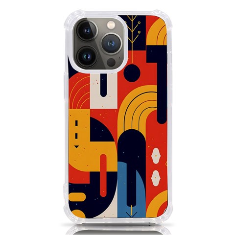 Abstract Pattern Design iPhone 13 Pro TPU UV Print Case from ArtsNow.com Front