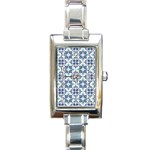 Tiles Abstract Pattern Texture Design Rectangle Italian Charm Watch