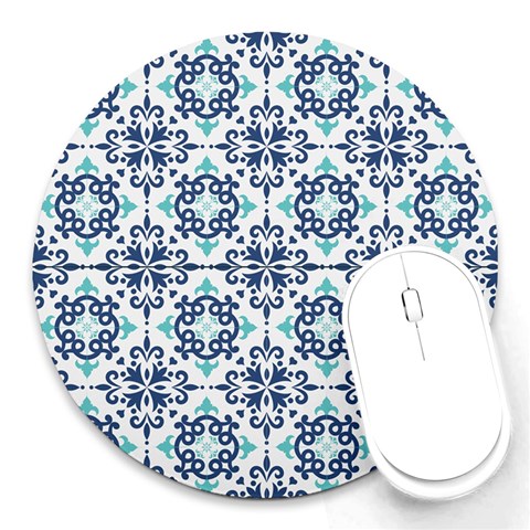 Tiles Abstract Pattern Texture Design Round Mousepad from ArtsNow.com Front