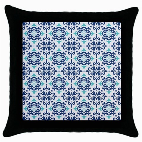 Tiles Abstract Pattern Texture Design Throw Pillow Case (Black) from ArtsNow.com Front