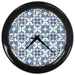 Tiles Abstract Pattern Texture Design Wall Clock (Black)