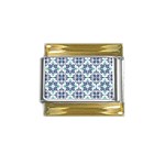 Tiles Abstract Pattern Texture Design Gold Trim Italian Charm (9mm)