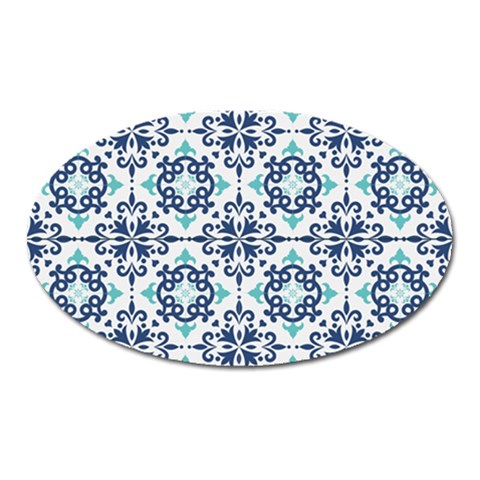 Tiles Abstract Pattern Texture Design Oval Magnet from ArtsNow.com Front