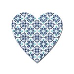 Tiles Abstract Pattern Texture Design Heart Magnet