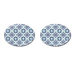 Tiles Abstract Pattern Texture Design Cufflinks (Oval)