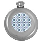 Tiles Abstract Pattern Texture Design Round Hip Flask (5 oz)