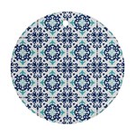 Tiles Abstract Pattern Texture Design Round Ornament (Two Sides)