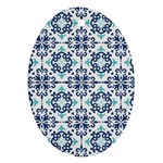 Tiles Abstract Pattern Texture Design Oval Ornament (Two Sides)