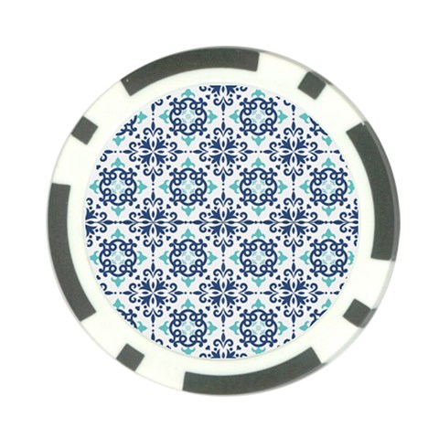 Tiles Abstract Pattern Texture Design Poker Chip Card Guard (10 pack) from ArtsNow.com Front