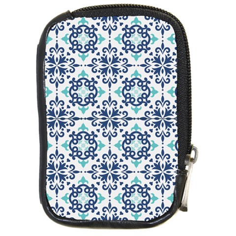 Tiles Abstract Pattern Texture Design Compact Camera Leather Case from ArtsNow.com Front