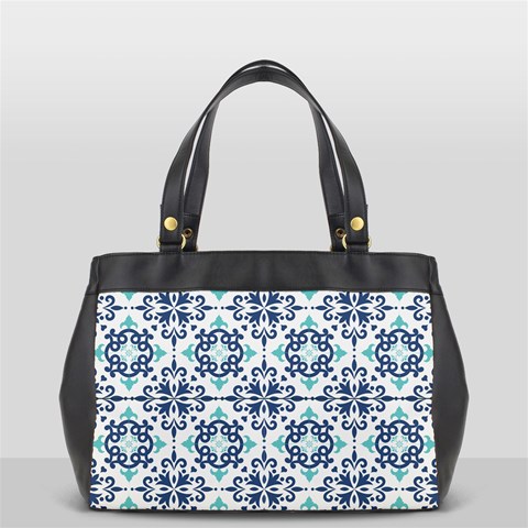 Tiles Abstract Pattern Texture Design Oversize Office Handbag (2 Sides) from ArtsNow.com Front