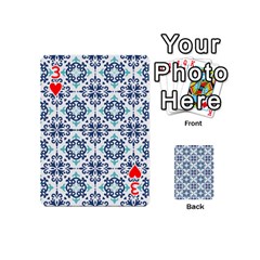 Tiles Abstract Pattern Texture Design Playing Cards 54 Designs (Mini) from ArtsNow.com Front - Heart3