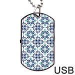 Tiles Abstract Pattern Texture Design Dog Tag USB Flash (Two Sides)