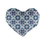 Tiles Abstract Pattern Texture Design Standard 16  Premium Heart Shape Cushions