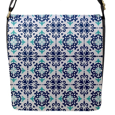 Tiles Abstract Pattern Texture Design Flap Closure Messenger Bag (S) from ArtsNow.com Front