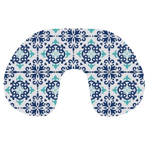 Tiles Abstract Pattern Texture Design Travel Neck Pillow from ArtsNow.com Front