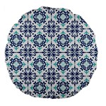 Tiles Abstract Pattern Texture Design Large 18  Premium Flano Round Cushions