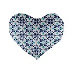 Tiles Abstract Pattern Texture Design Standard 16  Premium Flano Heart Shape Cushions