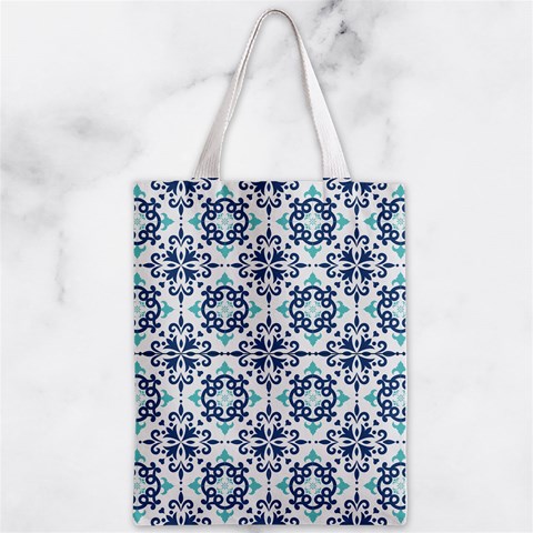 Tiles Abstract Pattern Texture Design Zipper Classic Tote Bag from ArtsNow.com Front