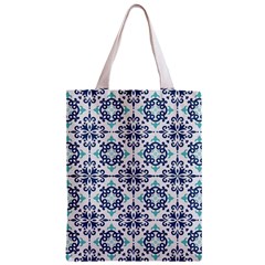 Tiles Abstract Pattern Texture Design Zipper Classic Tote Bag from ArtsNow.com Front