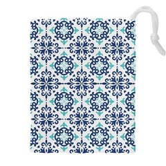 Tiles Abstract Pattern Texture Design Drawstring Pouch (4XL) from ArtsNow.com Front