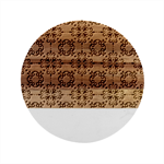 Tiles Abstract Pattern Texture Design Marble Wood Coaster (Round)