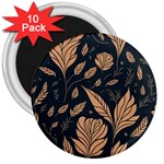 Background Pattern Leaves Texture 3  Magnets (10 pack) 