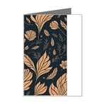 Background Pattern Leaves Texture Mini Greeting Card