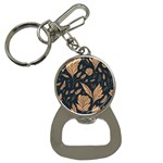 Background Pattern Leaves Texture Bottle Opener Key Chain