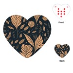 Background Pattern Leaves Texture Playing Cards Single Design (Heart)