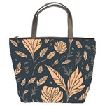 Background Pattern Leaves Texture Bucket Bag