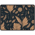 Background Pattern Leaves Texture Fleece Blanket (Large)