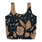 Background Pattern Leaves Texture Full Print Recycle Bag (L)