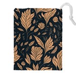 Background Pattern Leaves Texture Drawstring Pouch (5XL)